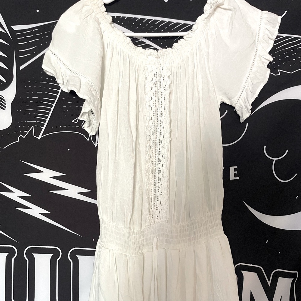 White Off Shoulder Summer Dress